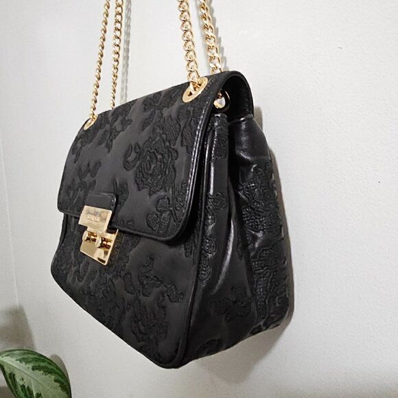 NWT MICHAEL KORS GENUINE LEATHER SLOAN GOLD CHAIN STRAP CONVERTIBLE BAG MEDIUM - Picture 4 of 16